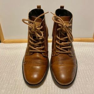 Bull Boxer Delden Brown Leather Cap Toe Ankle Boots Men's Sz 11 Made in Portugal